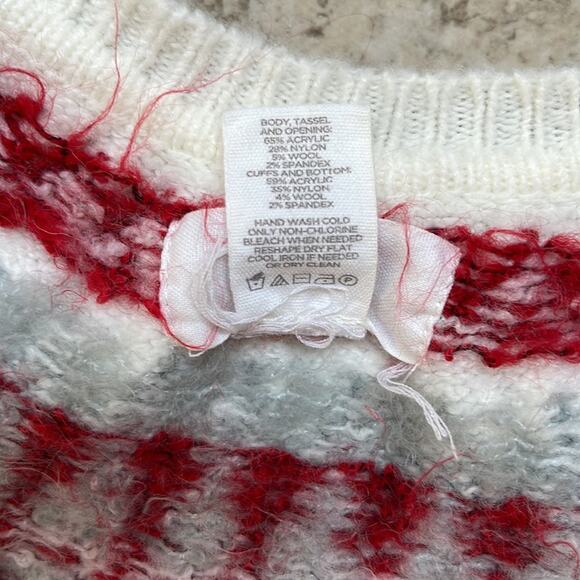 Loft Lounge Women’s Fare Isle And Fringe / Tassel Sweater - Picture 8 of 9